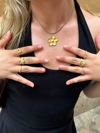 Golden flower halskæde