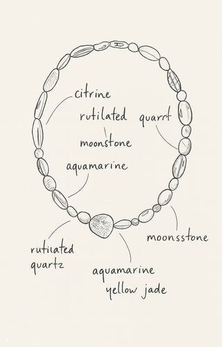 Golden amber collier halskæde