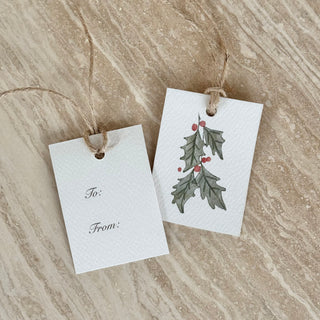 4-PAK AKVAREL GAVEMÆRKER MED JULEMOTIVER