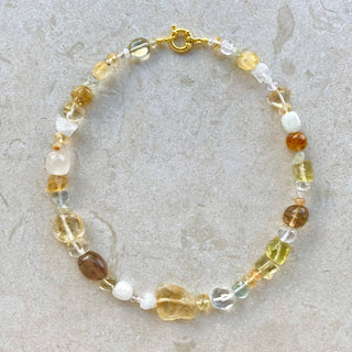 Golden amber collier halskæde